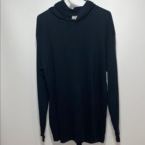 Black Long Sleeve Tee with hoodie